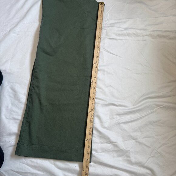 LOFT Women’s The Palmer Wide Leg Cotton Twill Pants in Sage Green Size 10 - Picture 10 of 12